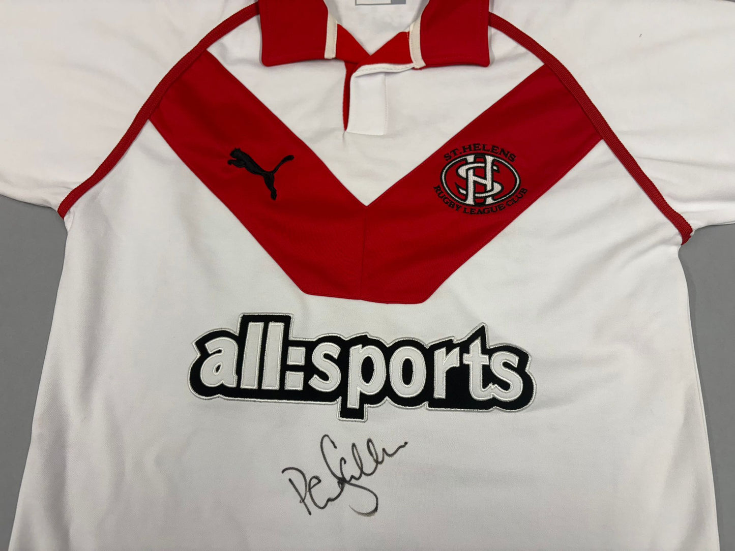 Paul Sculthorpe Signed 2006 St Helens Rugby League Shirt + Dealer COA