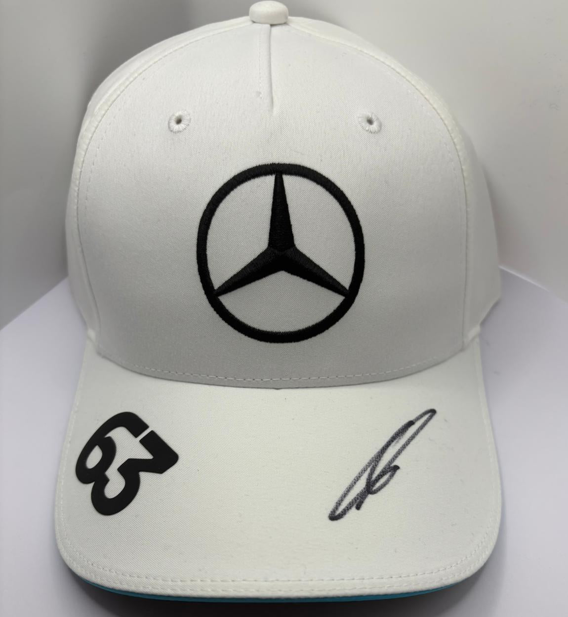 2025 Canadian Grand Prix Winner George Russell Signed White Mercedes F1 Cap + COA