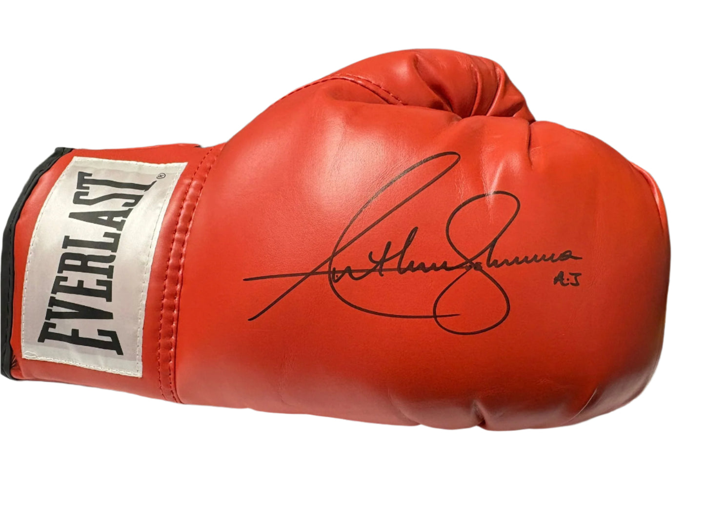 Anthony Joshua 'AJ' World Heavyweight Champion Signed Red Everlast Boxing Glove + COA