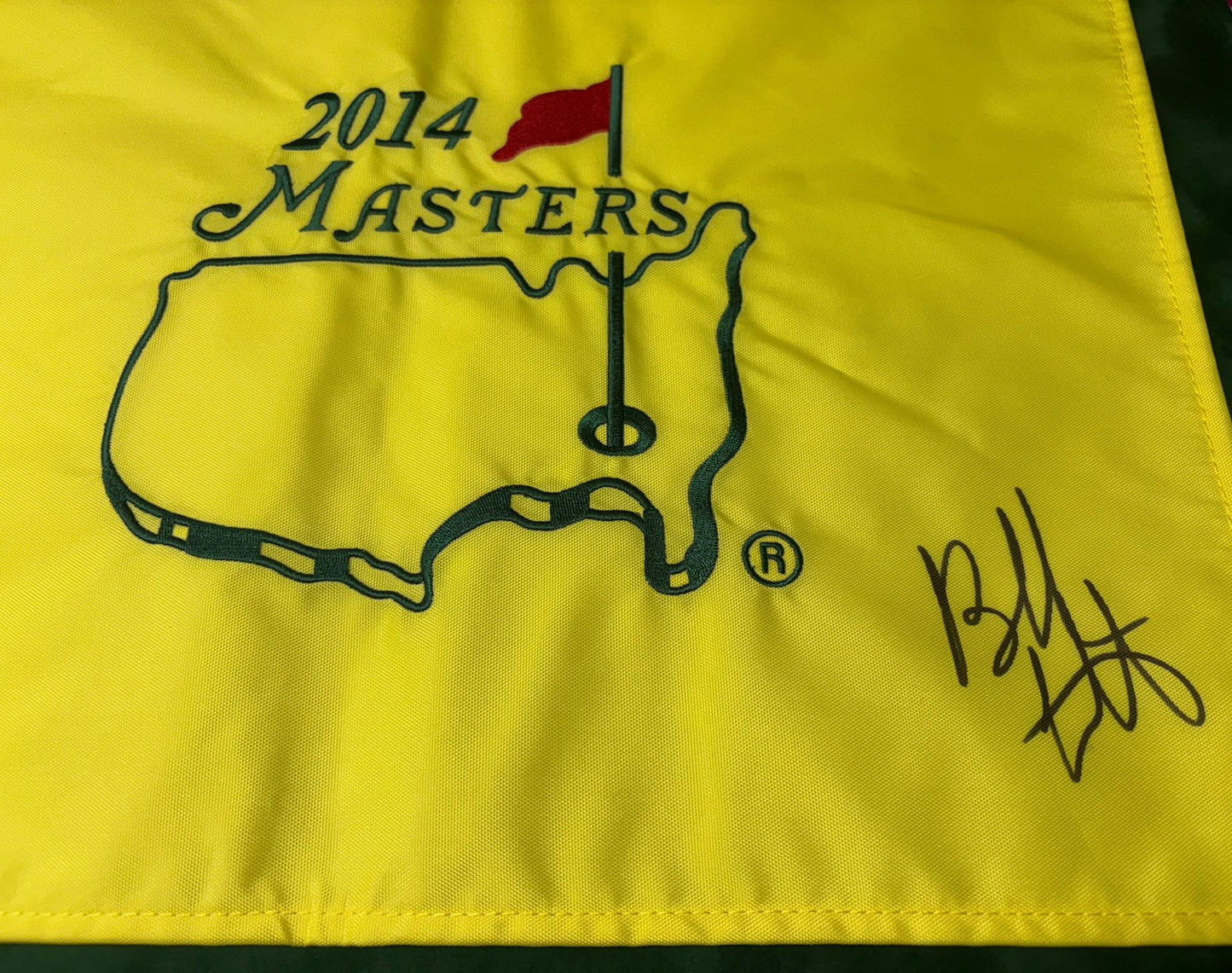 Bubba Watson Winner Signed 2014 Augusta Masters Golf Flag + Dealer COA
