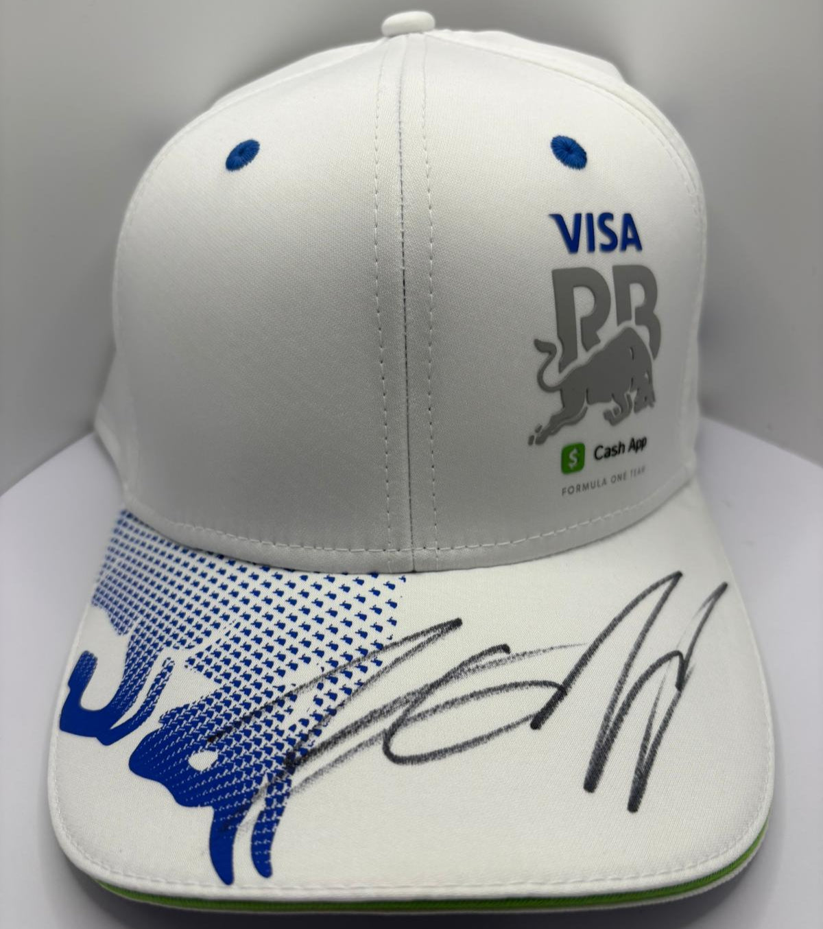Isack Hadjar & Liam Lawson Visa Cash App Racing Bulls Drivers Signed 9SEVENTY F1 Cap + COA