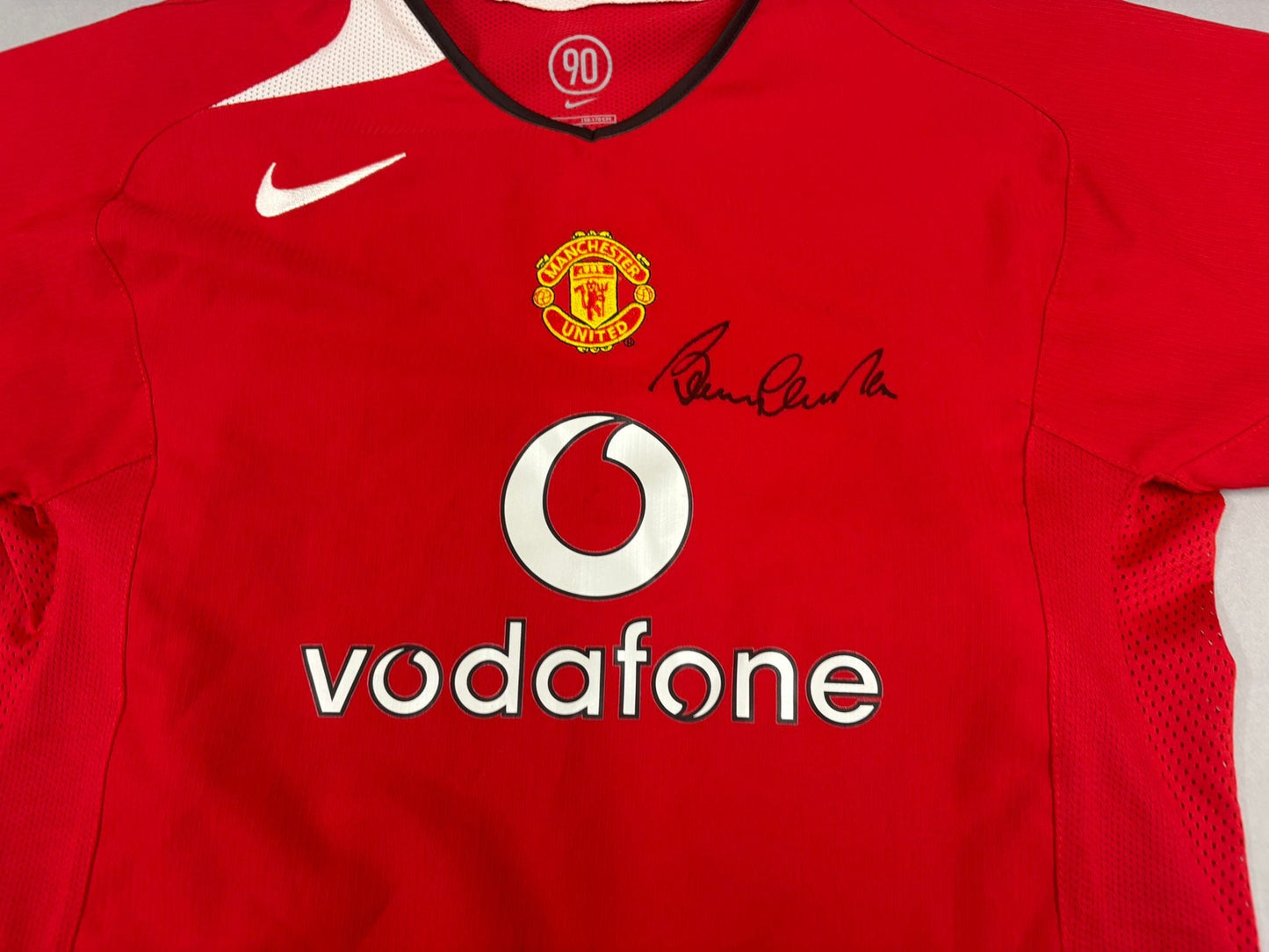 Football Legend Sir Bobby Charlton Signed Manchester United Football Shirt + Cert