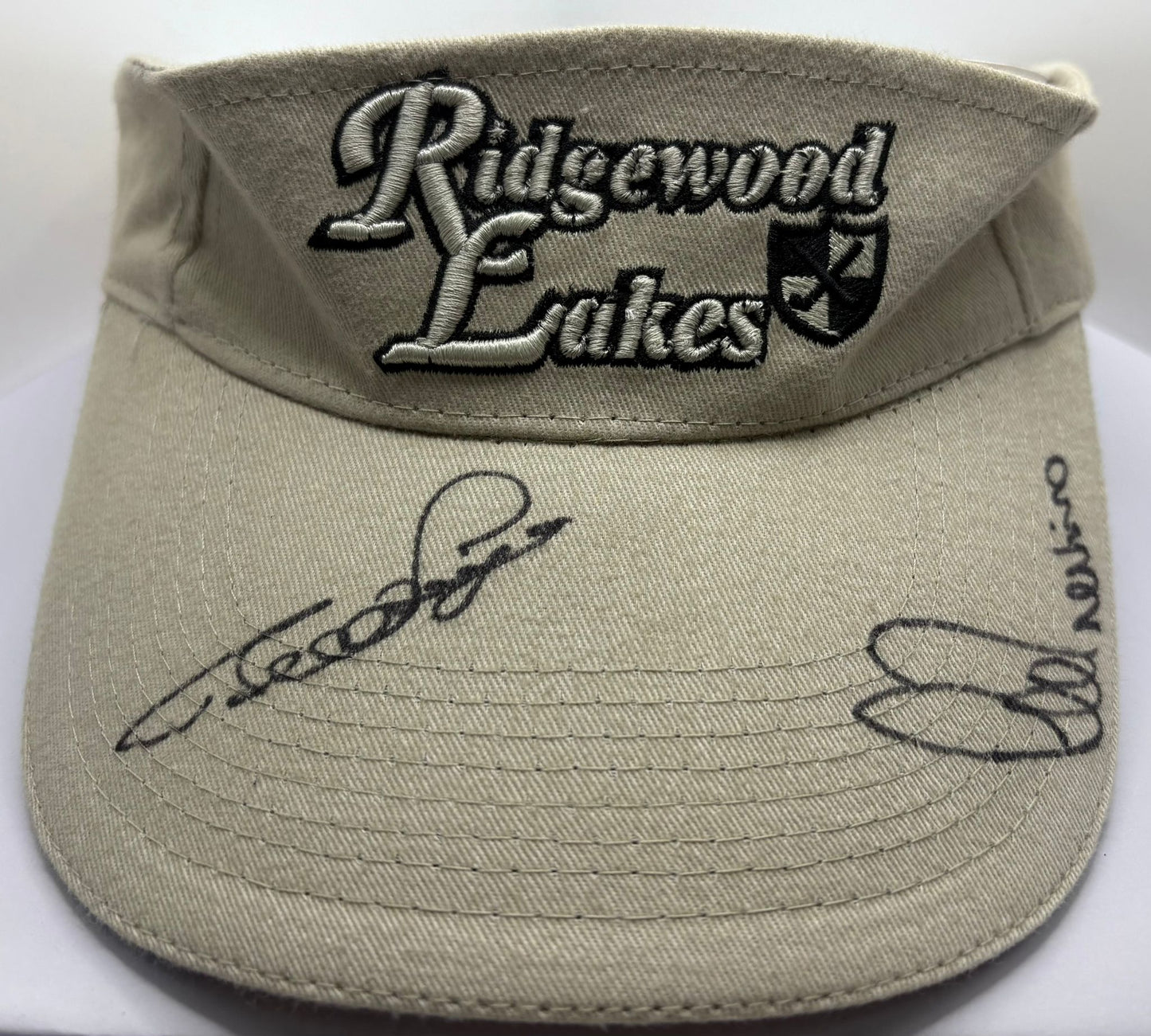 Major Golf Champions Bernhard Langer & Lee Trevino Signed Ridgewood Lakes Golf Visor + Cert