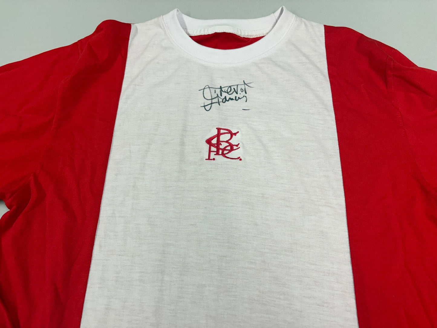 Trevor Francis Signed Retro 1970's Birmingham City FC Football Shirt + Dealer COA