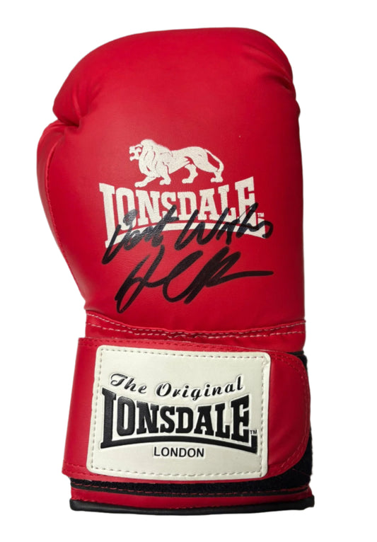 David Price Commonwealth Boxing Champion Signed Red Lonsdale Boxing Glove + Cert