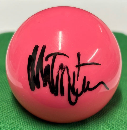 Matthew Stevens Signed PINK Snooker Ball + Dealer COA