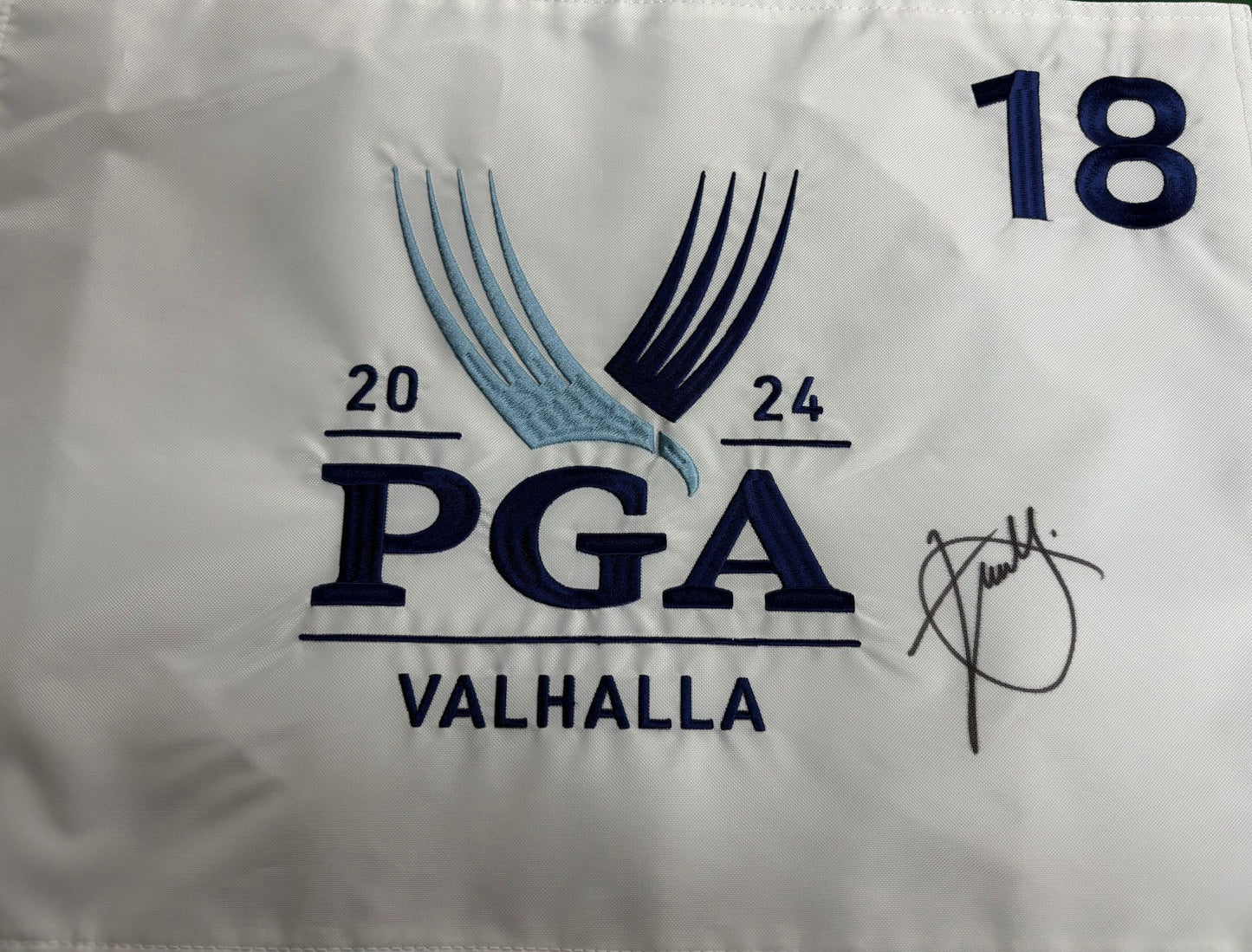 2024 PGA Championship at Valhalla Golf Flag Signed by Winner Xander Schauffele + COA