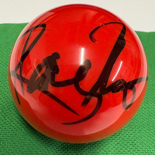 Thor Chuan Leong 'Rory Thor' Signed RED Snooker Ball + Dealer COA