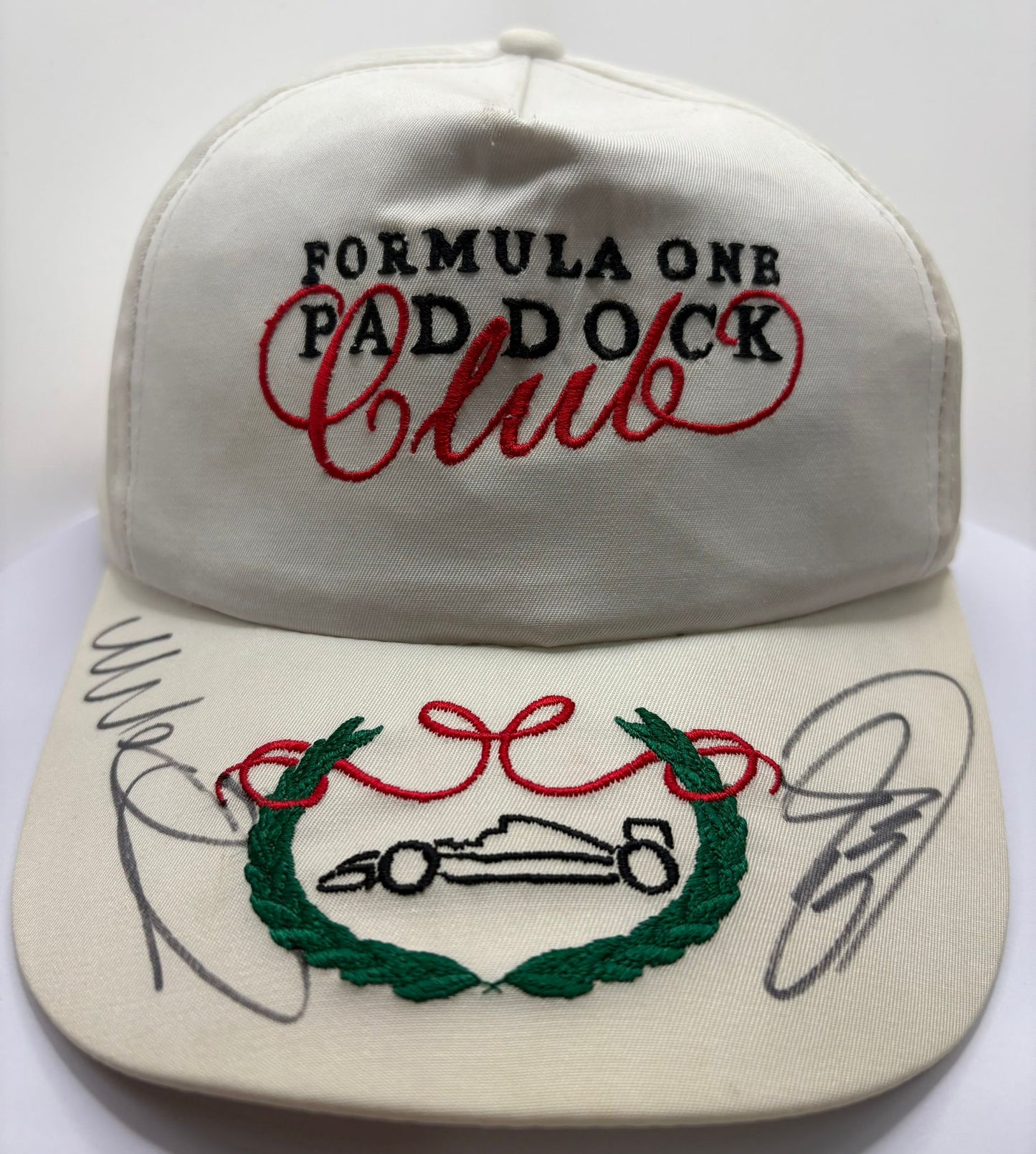 Formula One Paddock Club F1 Cap Signed by Racing Legends Mark Webber & David Coulthard + Cert