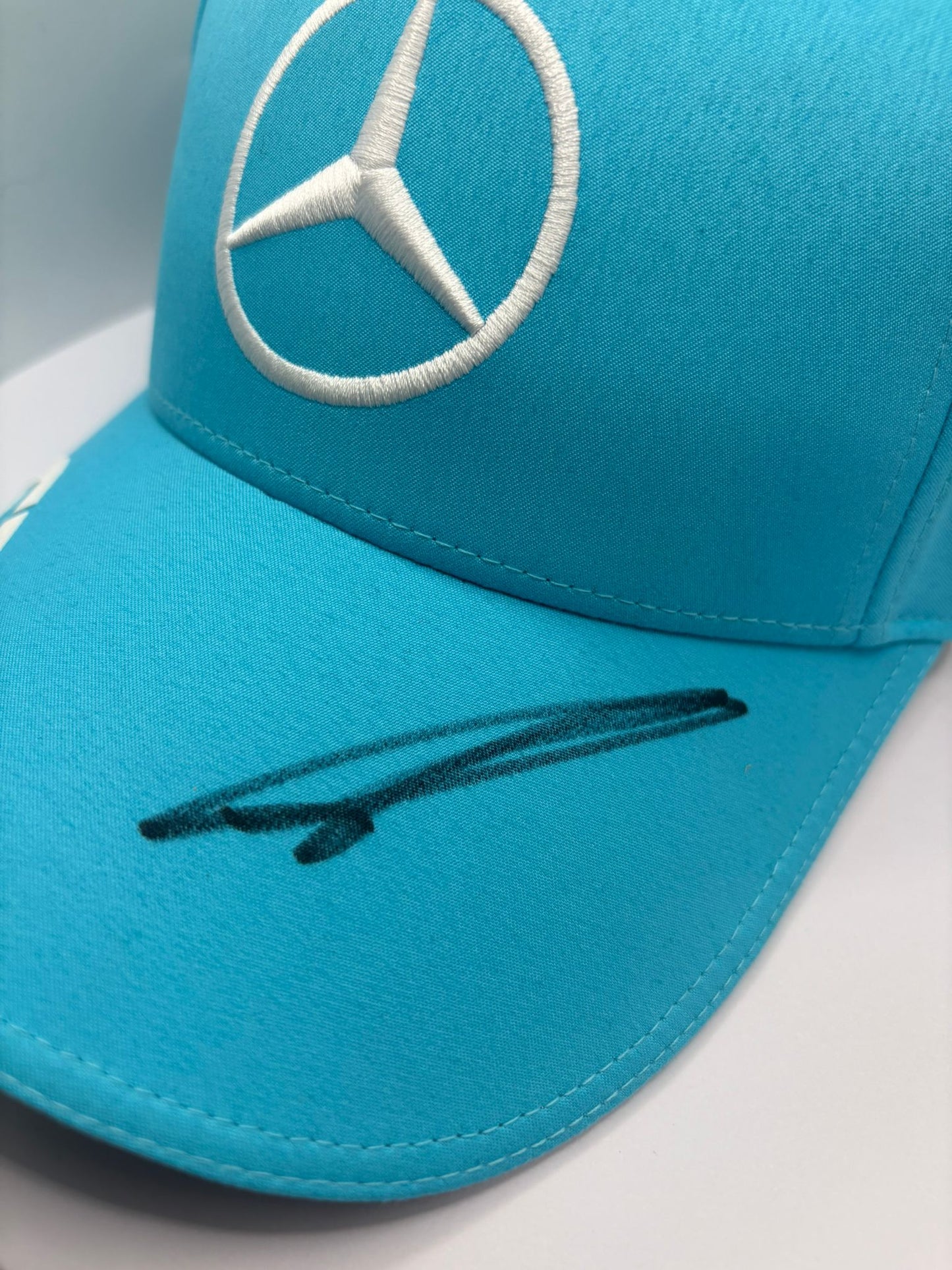 2025 Canadian Grand Prix Winner George Russell Signed Blue Mercedes F1 Cap + COA