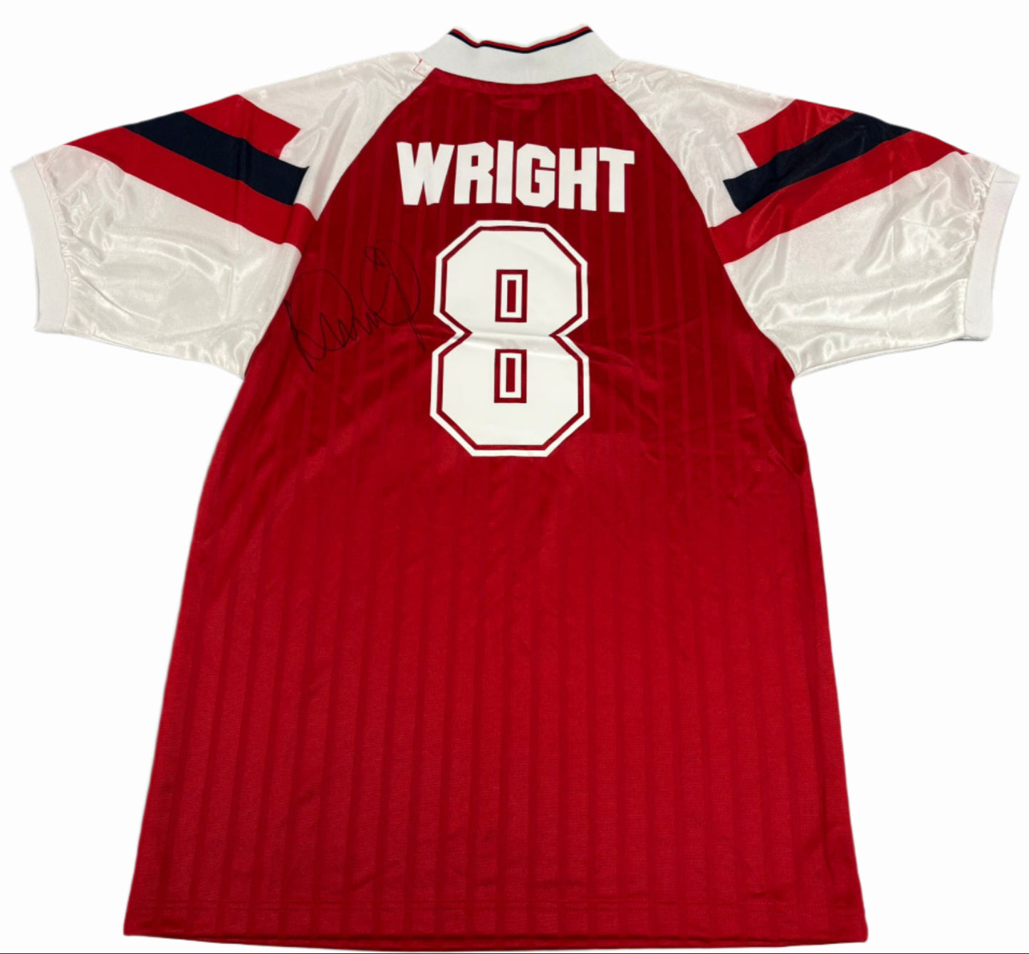 Ian Wright Football Legend Signed Retro 1992-94 Arsenal Home Shirt + COA