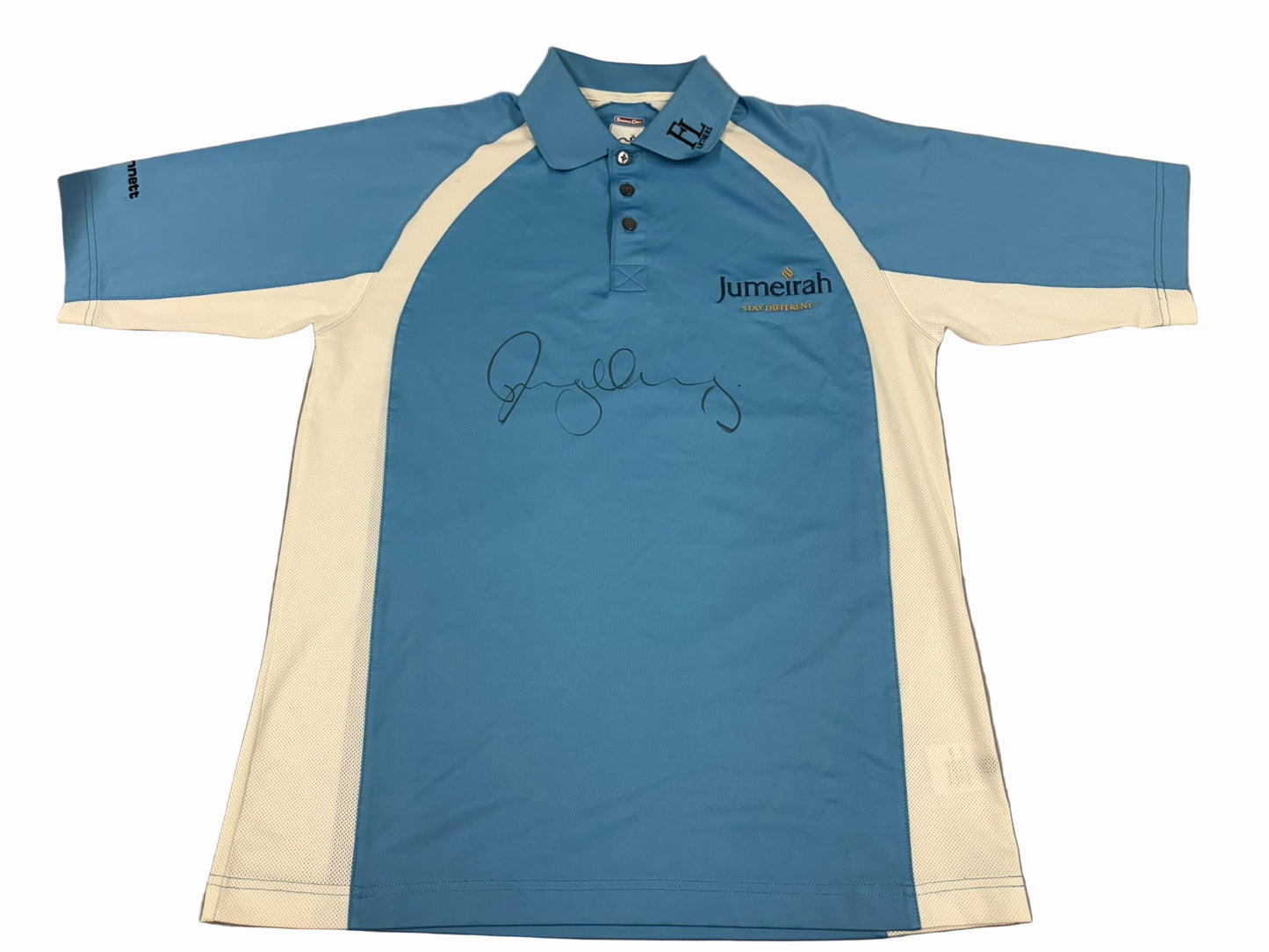 Golf Career Grand Slam Winner Rory McIlroy Signed Blue Jumeirah Golf Shirt + Cert