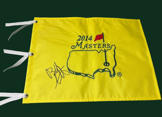 Bubba Watson Winner Signed 2014 Augusta Masters Golf Flag + Dealer COA