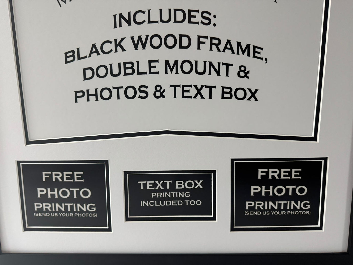 Football Shirt DIY Framing Kit 'Fuller' inc Dbl Mount, Text Box & Photos