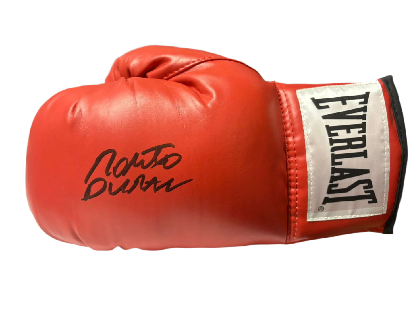 Roberto Durán 'Hands of Stone' World Champion Boxer Signed Red Everlast Boxing Glove + Cert