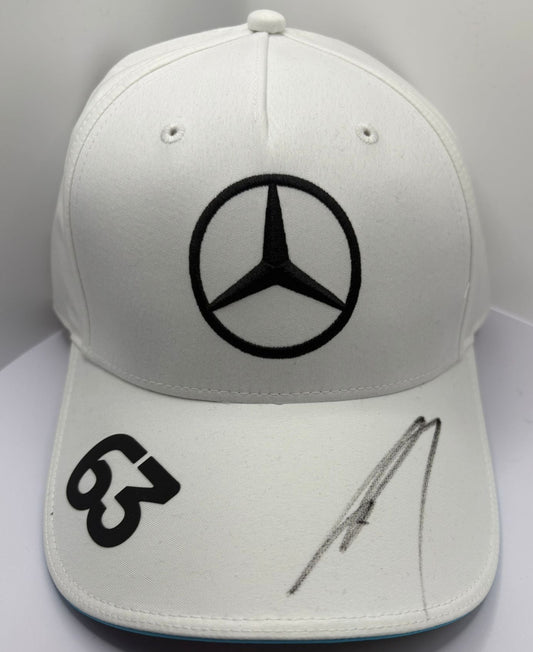 2025 Canadian Grand Prix Winner George Russell Signed White Mercedes F1 Cap + COA