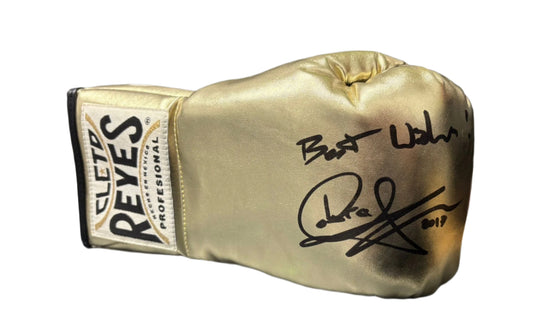 Carl Froch 'The Cobra' Signed Gold Cleto Reyes Boxing Glove + Cert