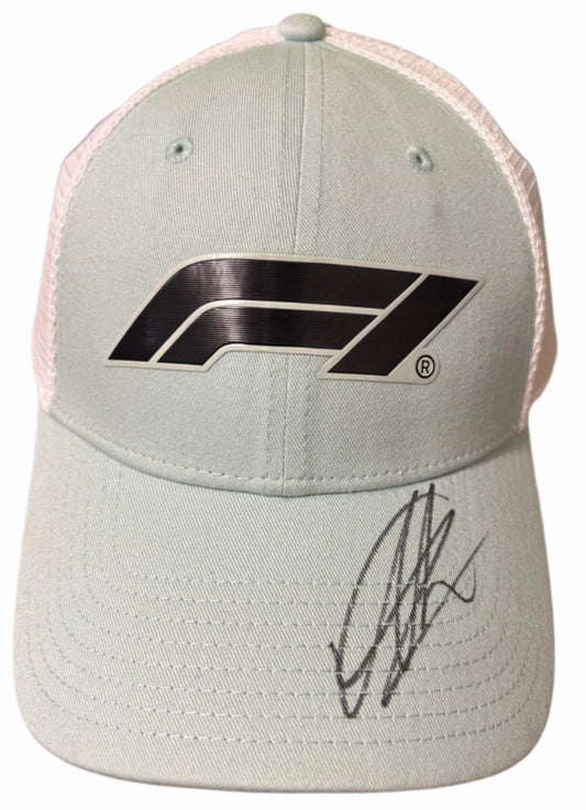 Alex Albon Williams Racing Formula One Driver Signed Mint Green F1 Cap + Dealer COA