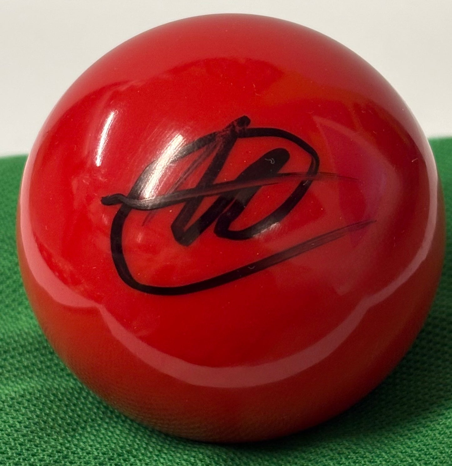 World Snooker Tour Player Ashley Hugill Signed Red Snooker Ball + COA