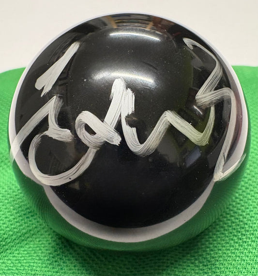 Triple Crown Winner Zhao Xintong Signed BLACK Snooker Ball + Dealer COA