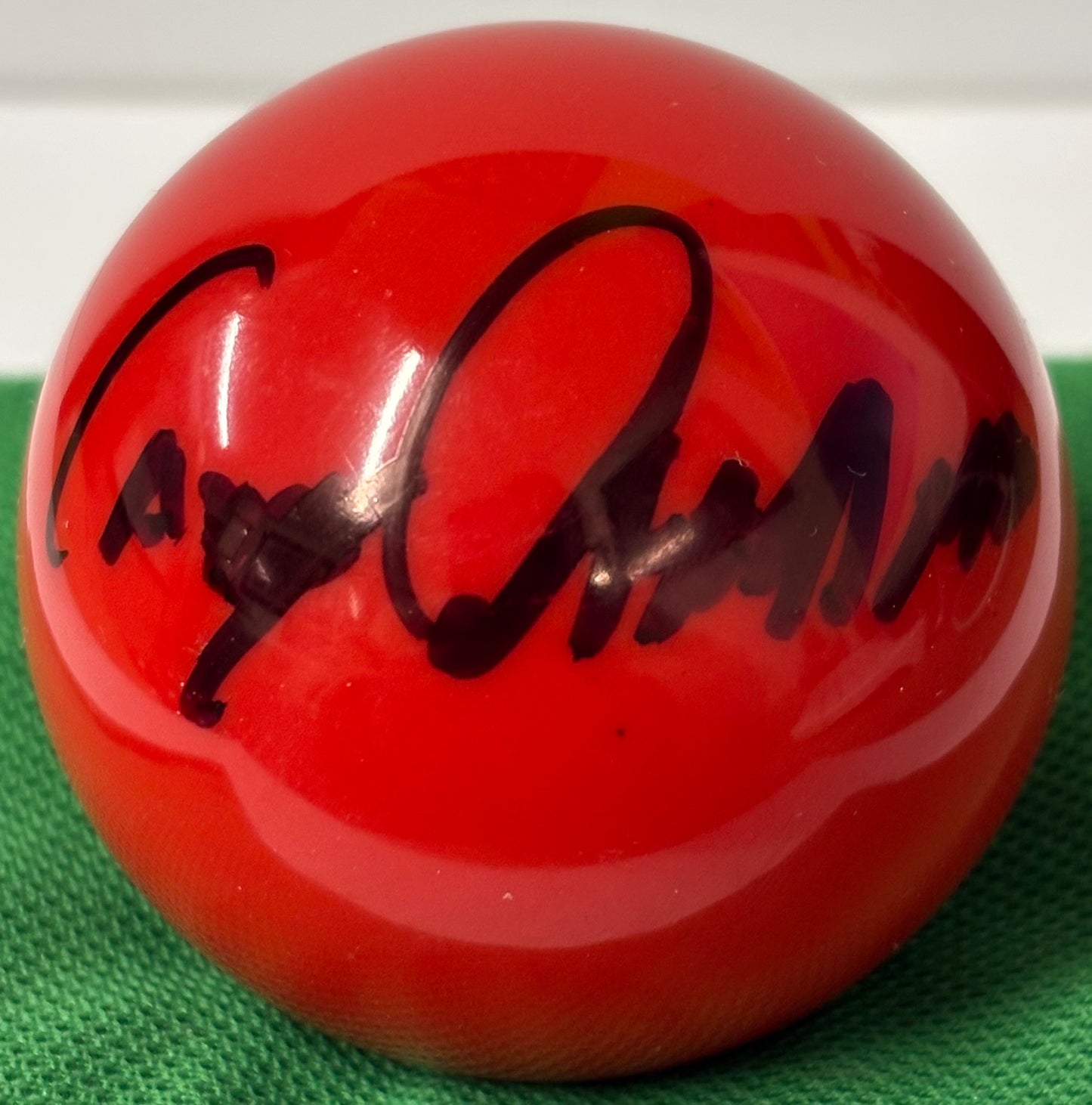 World Senior Championship Player Craig Steadman Signed Red Snooker Ball + Cert