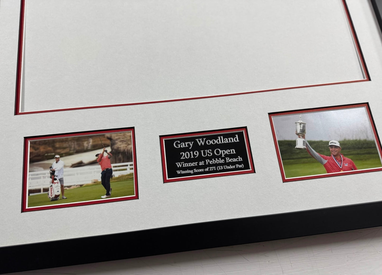 Standard Golf Flag Framing Kit for Gary Woodland 2019 US Open Winner Golf Flag