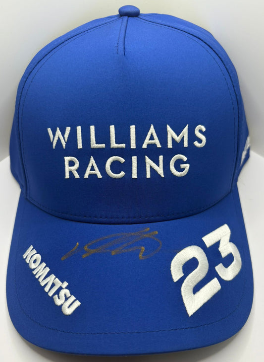 Alex Albon #23 Williams Racing Formula One Driver Signed Blue Puma F1 Cap + COA