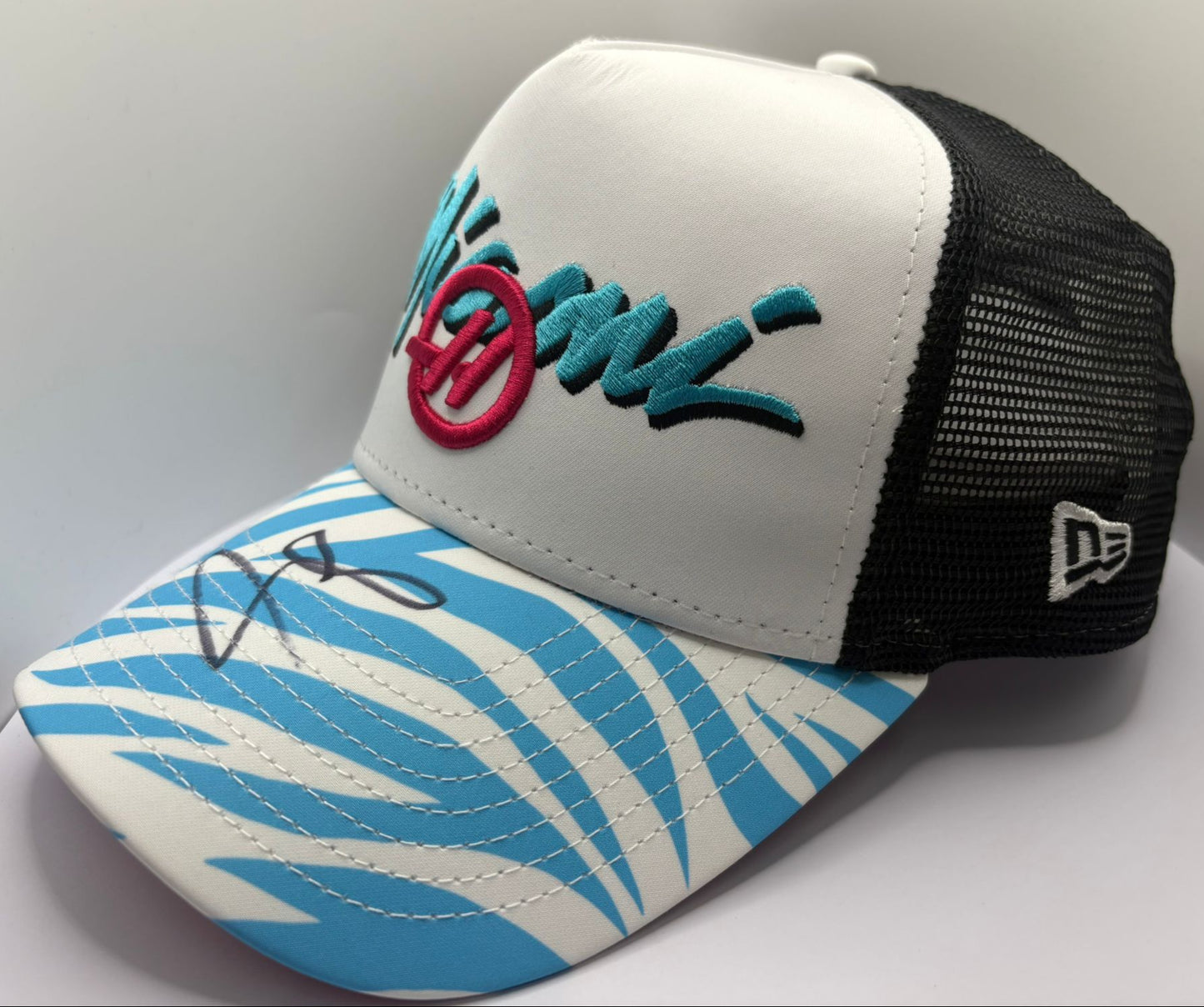 Ollie Bearman Haas Formula One Driver Signed Miami Special New Era F1 Cap + Dealer COA