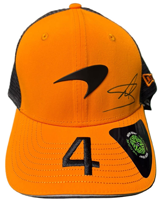 2025 British Grand Prix Winner Lando Norris Signed 9SEVENTY McLaren F1 Cap + Dealer COA