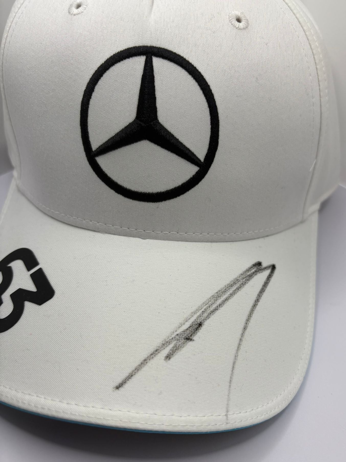 2025 Canadian Grand Prix Winner George Russell Signed White Mercedes F1 Cap + COA