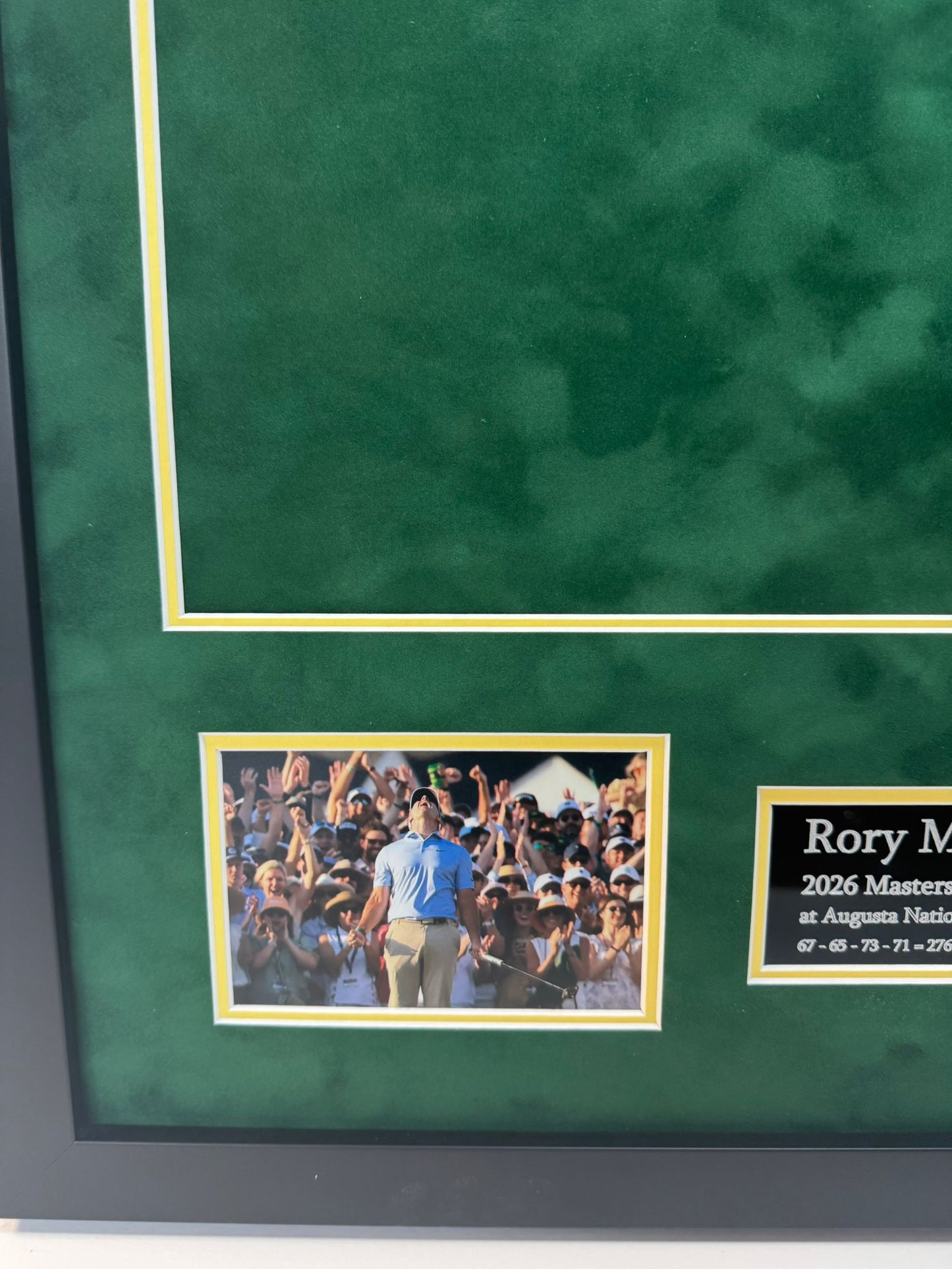 Premium Golf Flag Framing Kit for 2026 Masters Champion Rory McIlroy Pin Flag