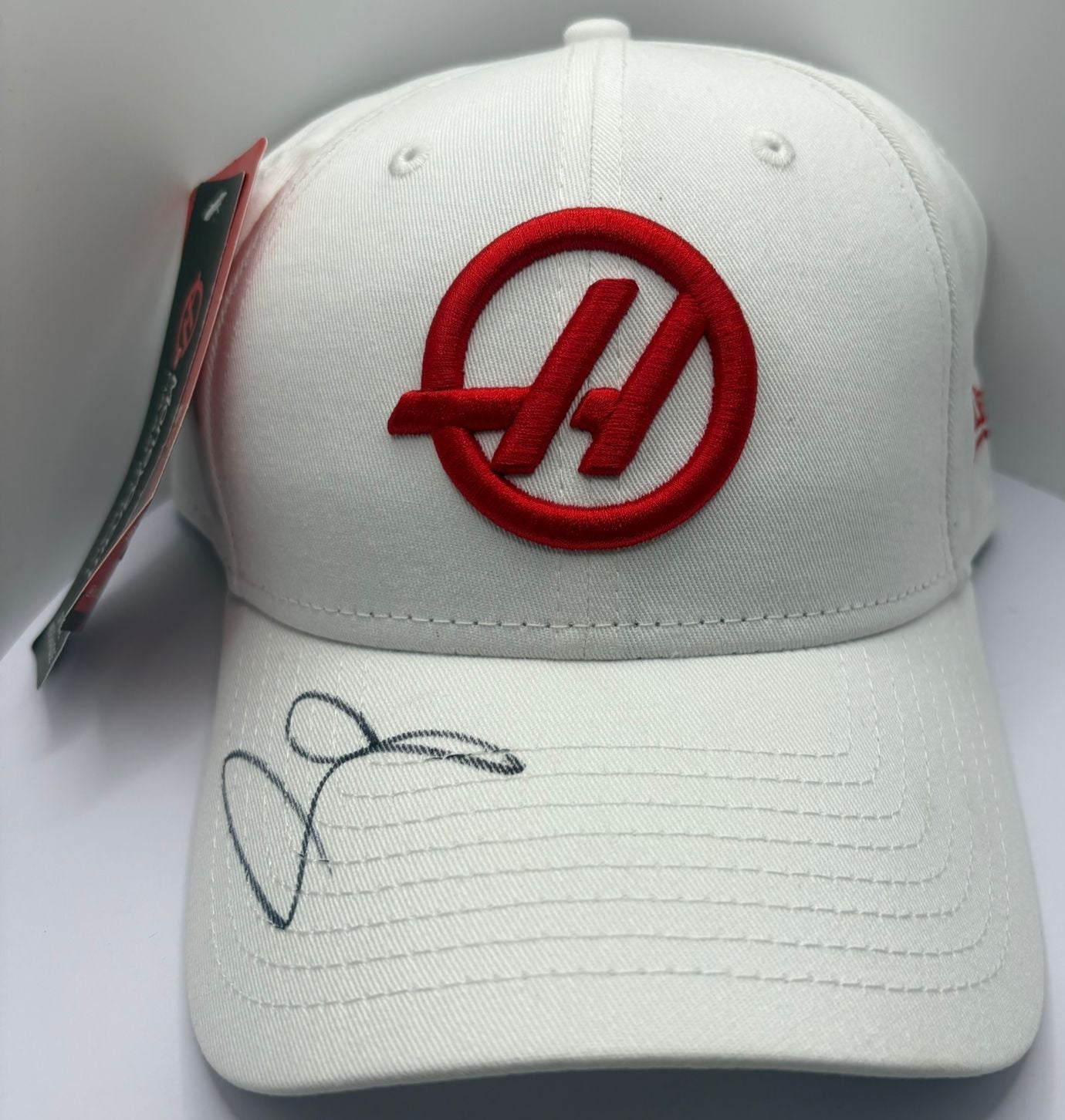 Oliver Bearman - Formula One MoneyGram Haas Driver Signed White & Red F1 Cap with COA