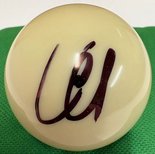 Lei Peifan Signed WHITE Snooker Ball + Dealer COA