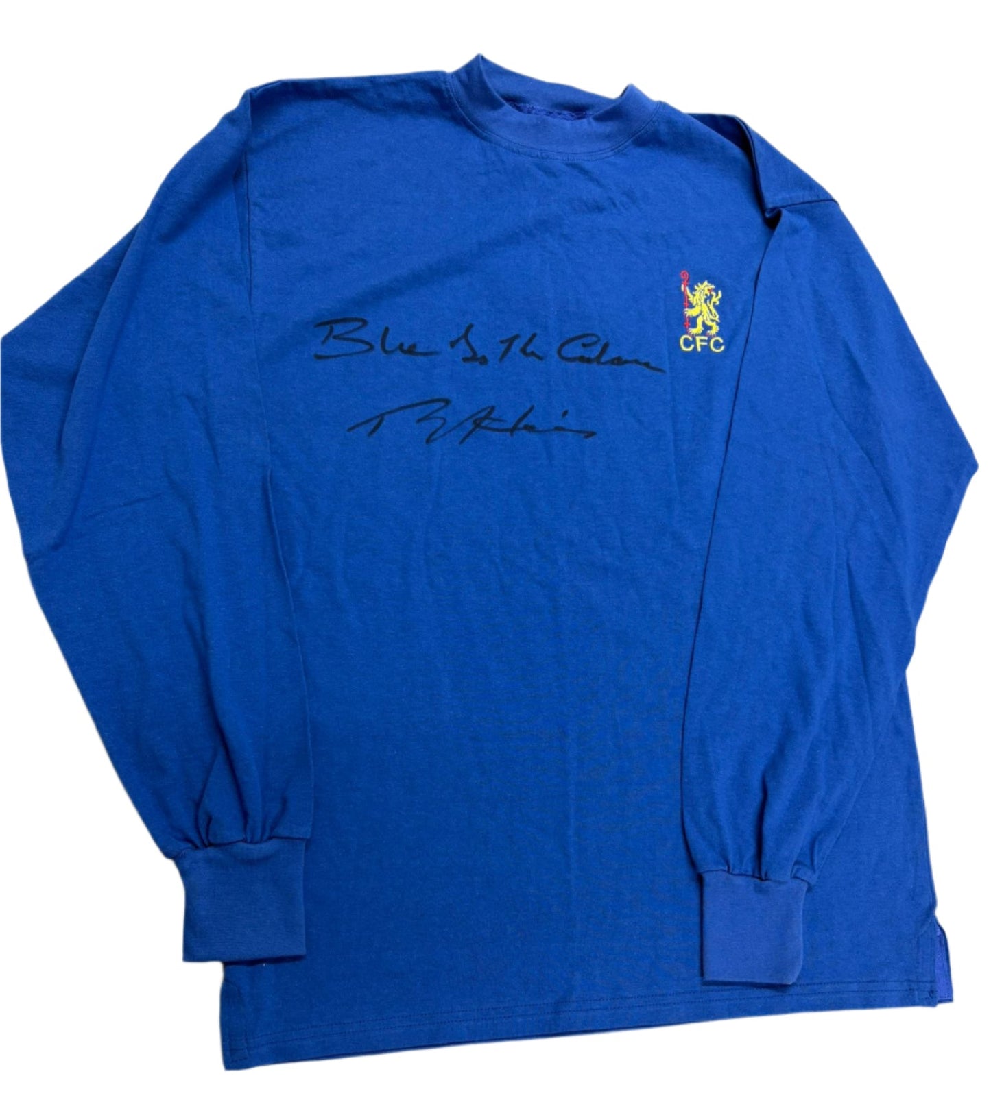 Ron Harris Signed Chelsea FC 1970's Classic 'Blue is the Colour' Football Shirt + Cert