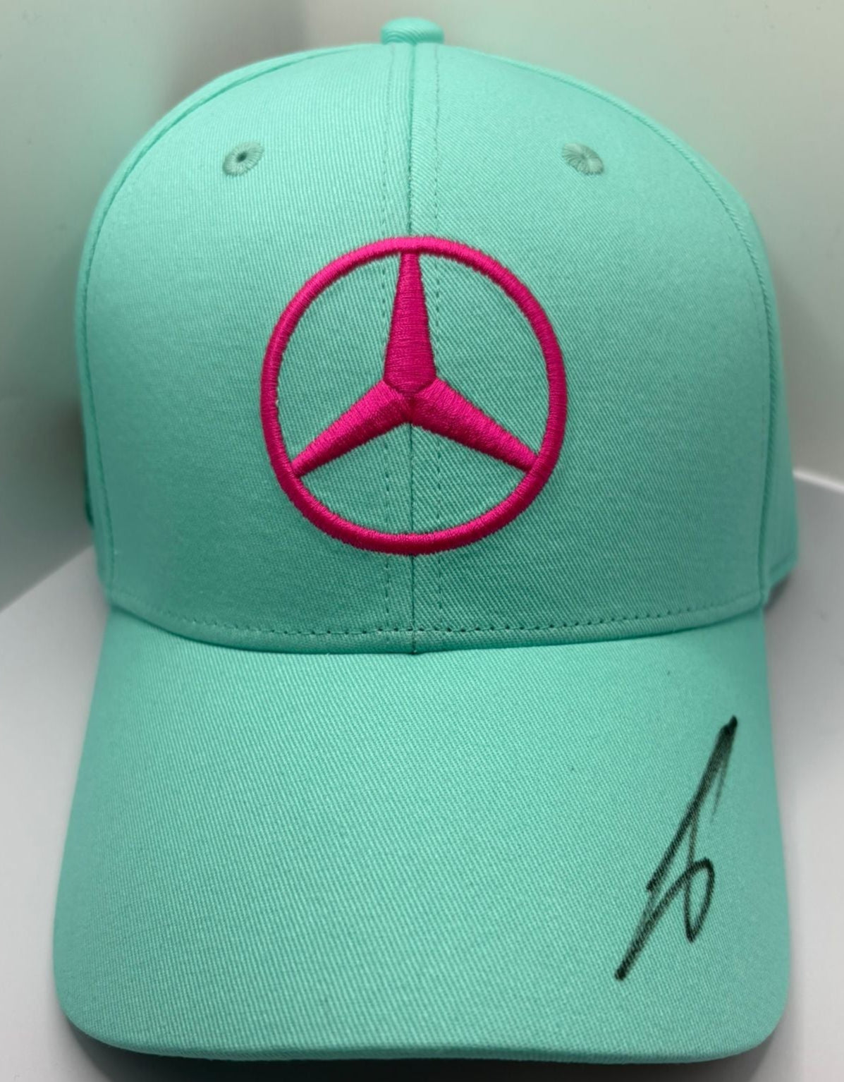 2025 Canadian Grand Prix Winner George Russell Signed Turquoise Mercedes F1 Cap + COA