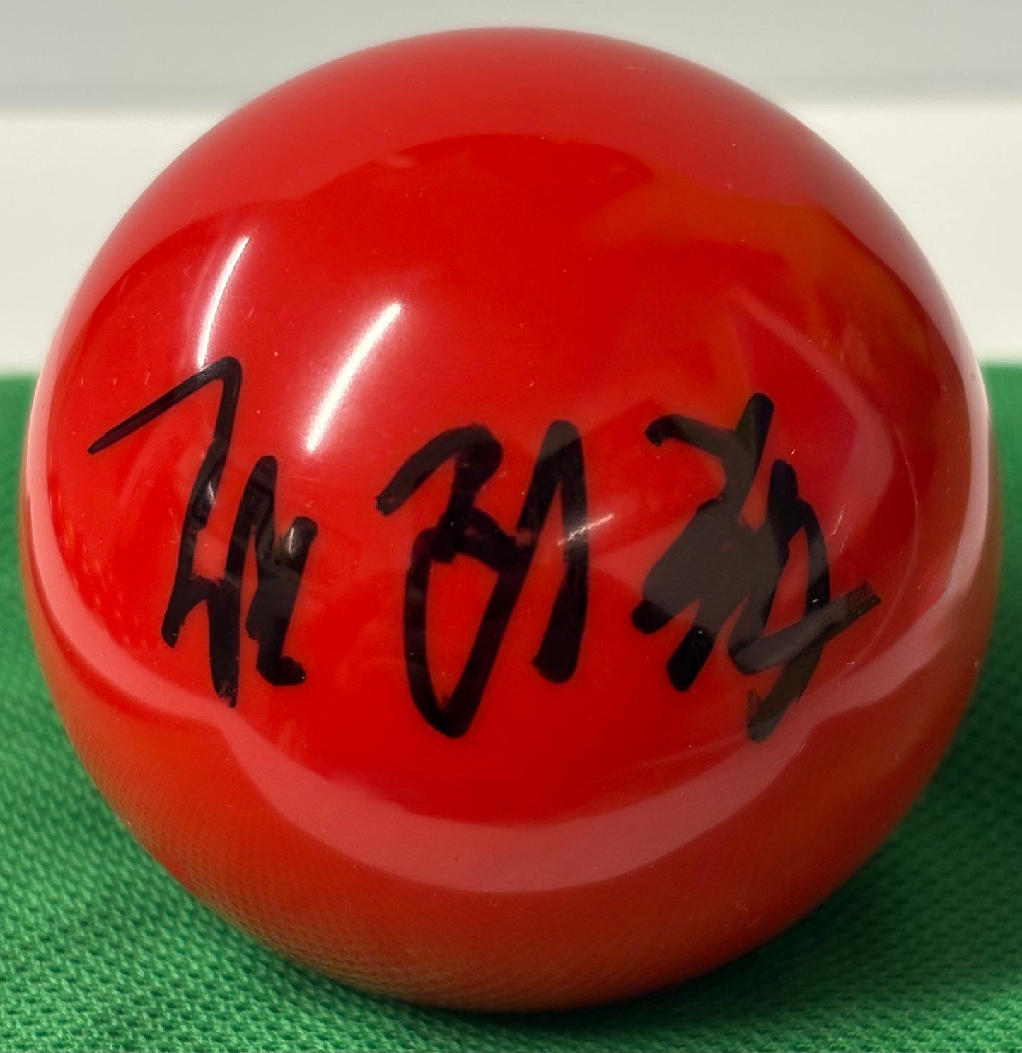 Chinese Snooker Player Pang Junxu Signed Red Snooker Ball + Cert