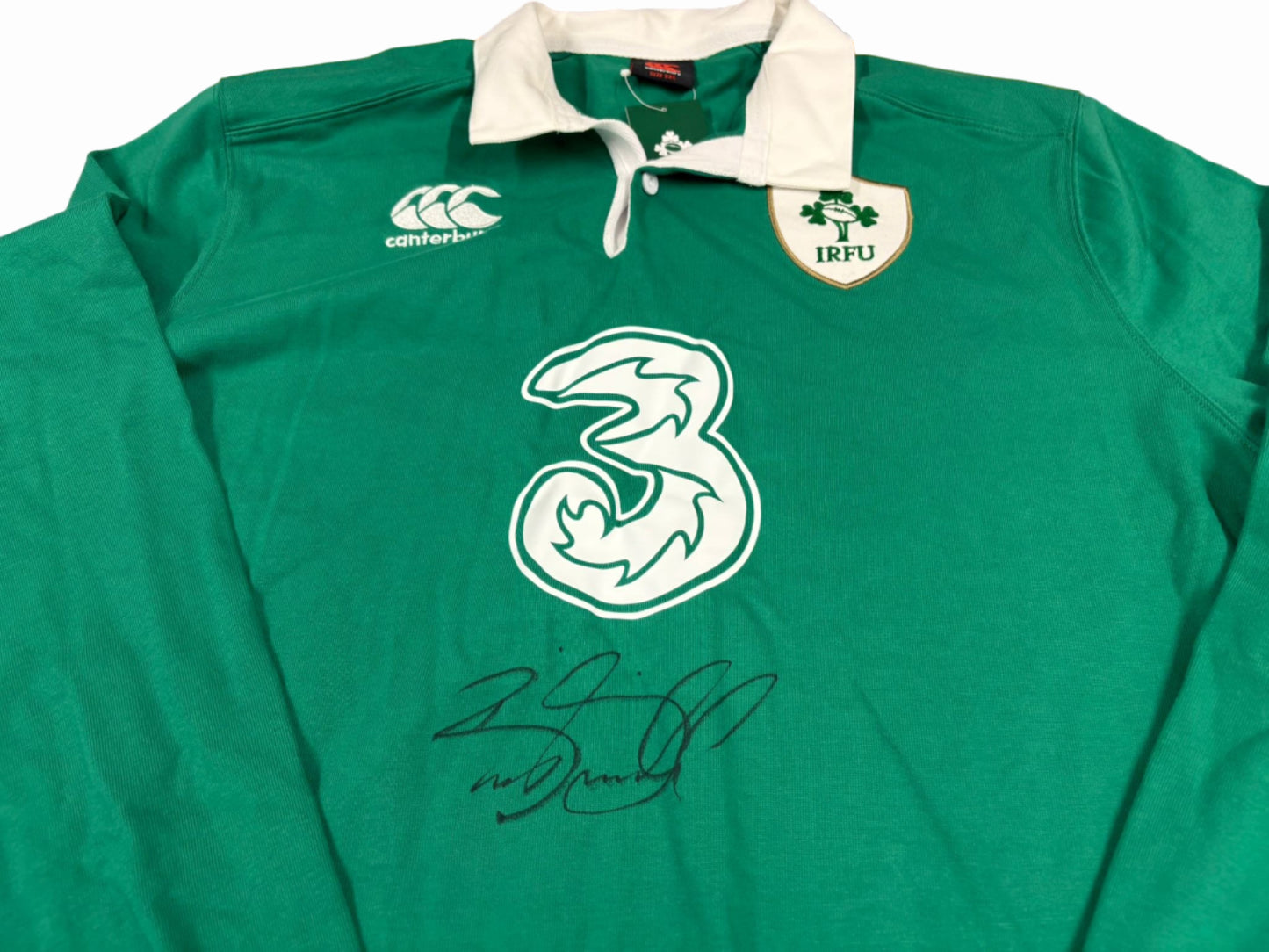 Irish Rugby Legend Brian O'Driscoll Signed Canterbury Ireland Rugby Shirt + Dealer COA