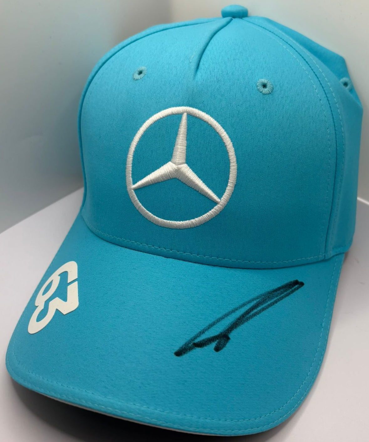 2025 Canadian Grand Prix Winner George Russell Signed Blue Mercedes F1 Cap + COA