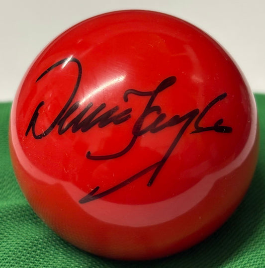 Dennis Taylor Signed RED Snooker Ball + Dealer COA