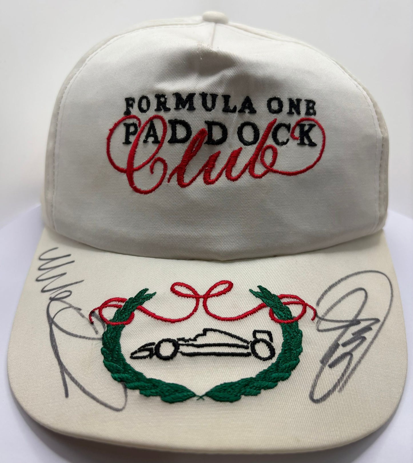 Formula One Paddock Club F1 Cap Signed by Racing Legends Mark Webber & David Coulthard + Cert