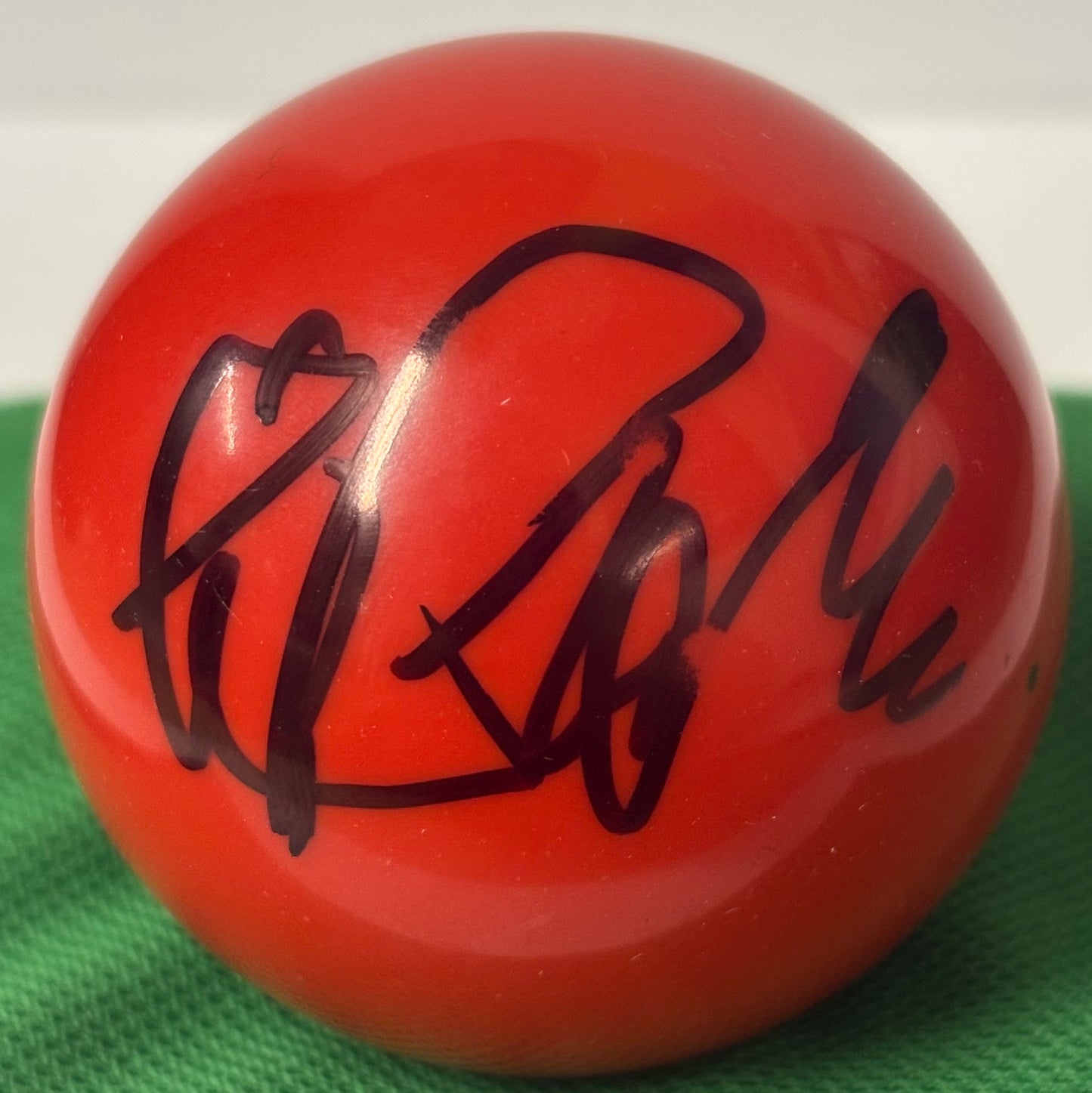 Chinese Snooker Player Long Zehuang Signed Red Snooker Ball + Cert
