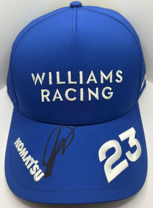 Alex Albon #23 Williams Racing Formula One Driver Signed Blue Puma F1 Cap + COA