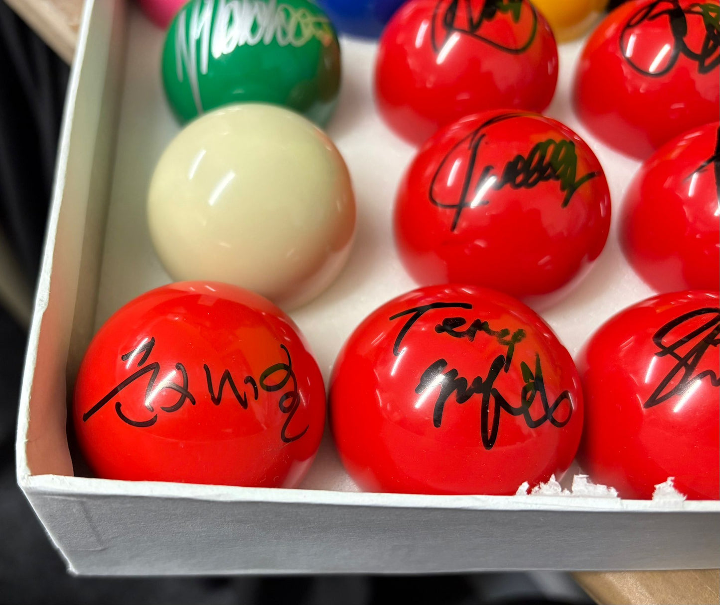 RARE Set 21 Crucible World Champions Signed Autograph Snooker Balls + Dealer COA