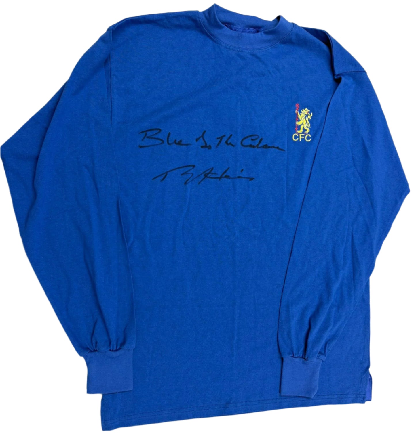 Ron Harris Signed Chelsea FC 1970's Classic 'Blue is the Colour' Football Shirt + Cert