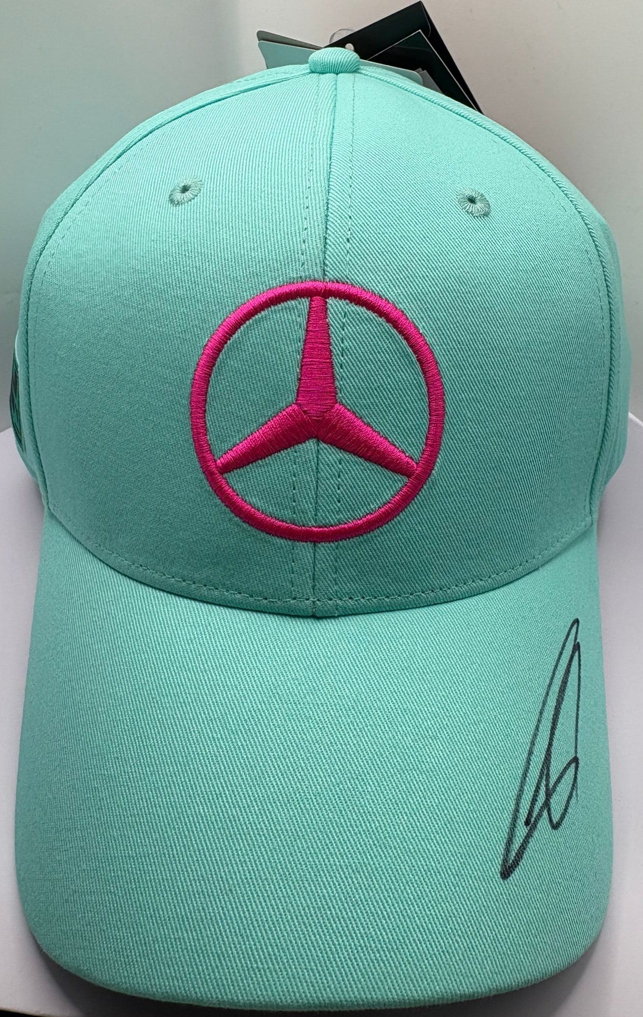 2025 Canadian Grand Prix Winner George Russell Signed Turquoise Mercedes F1 Cap + COA