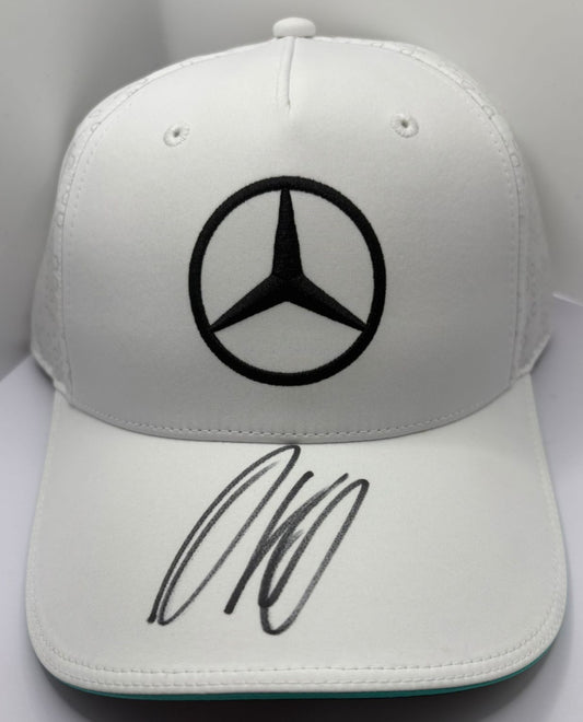 Andrea Kimi Antonelli Mercedes Formula One Driver Signed White F1 Cap + Dealer COA