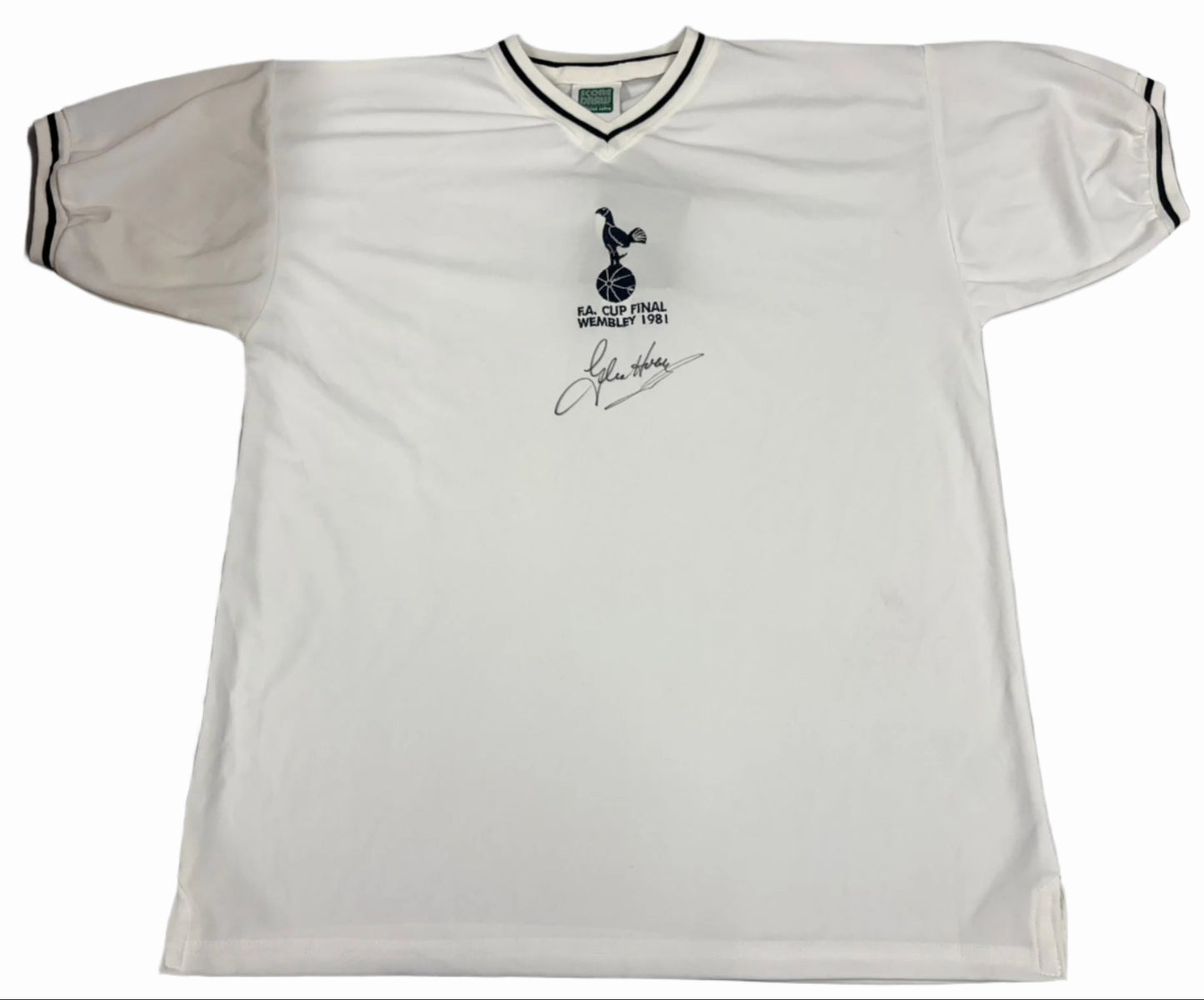 Glenn Hoddle Signed Tottenham Hotspur Retro 1981 FA Cup Final Football Shirt + COA