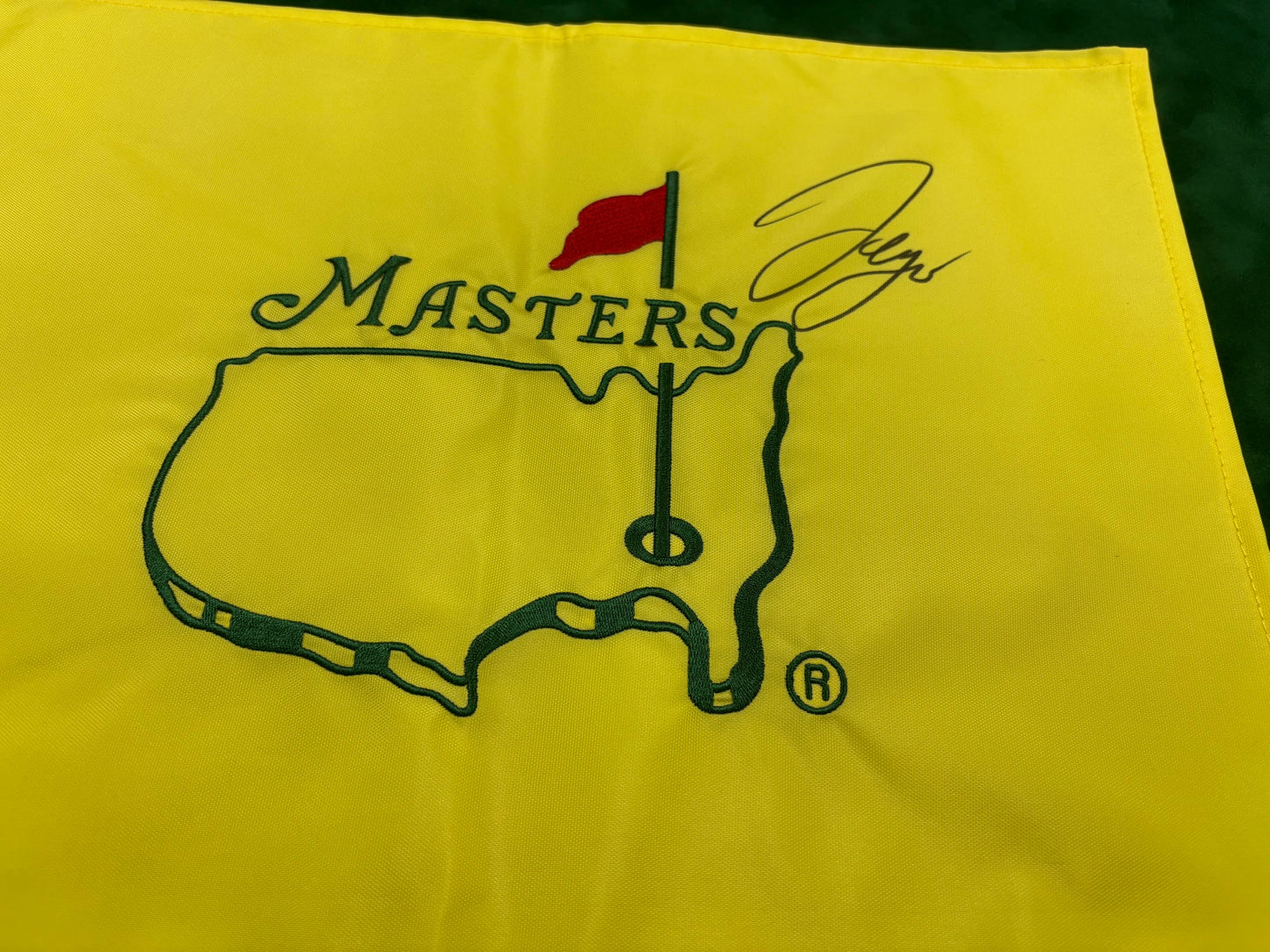 2017 Champion Sergio Garcia Signed Undated Masters Flag + Cert