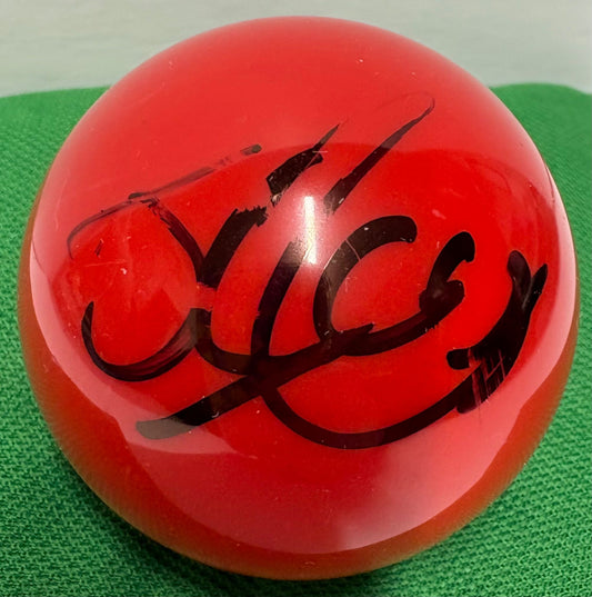 Joshua Cooper Signed RED Snooker Ball + Dealer COA