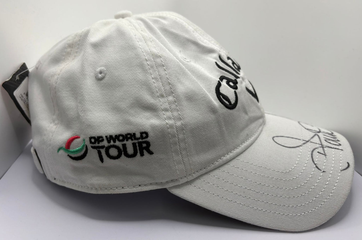 Ian Poulter Signed Callaway DP World Tour White Golf Cap + Dealer COA